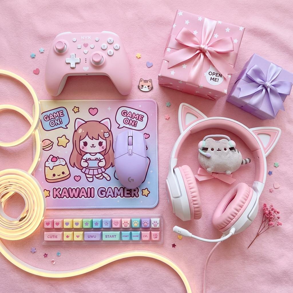 Cute Gaming Controller (Pink/Pastel)